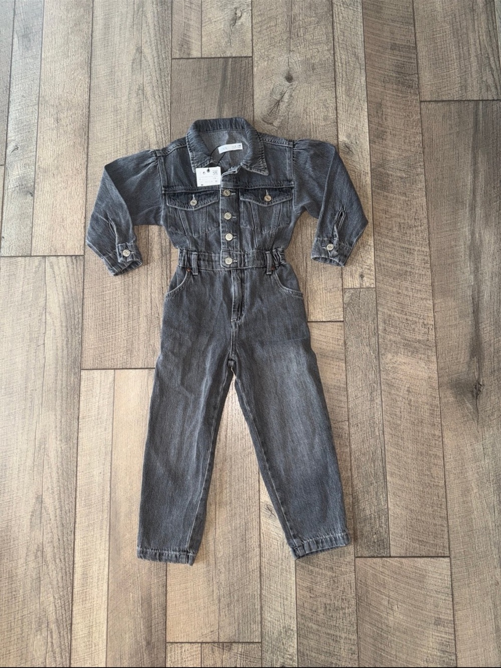 Zara Kids Black Denim Jumpsuit *NWT*